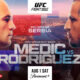 UFC Belgrade poster with best bets inset