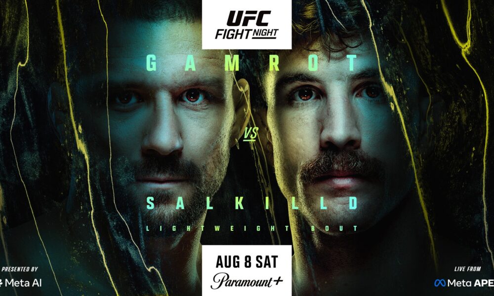 UFC Vegas 120 poster featuring Mateusz Gamrot and Qullan Salkilld