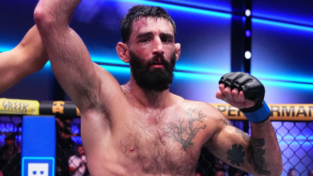 Joe Kropschot getting his hand raised on Dana White's Contender Series